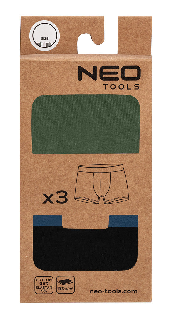 Boxerky basic 2, 3-pack, veľkosť XXL od NEO TOOLS nájdeš na naravis.sk