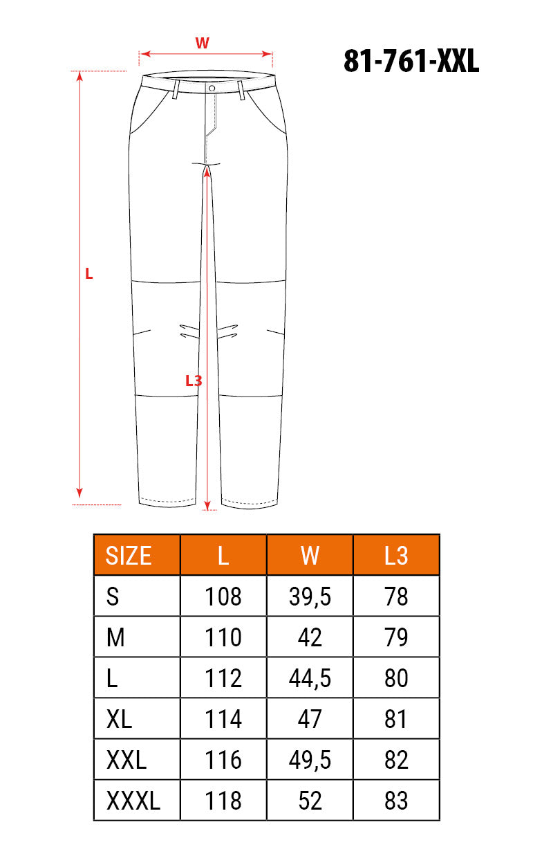 Pracovné nohavice výstražné zateplené, oranžové, veľkosť XXL od NEO TOOLS nájdeš na naravis.sk