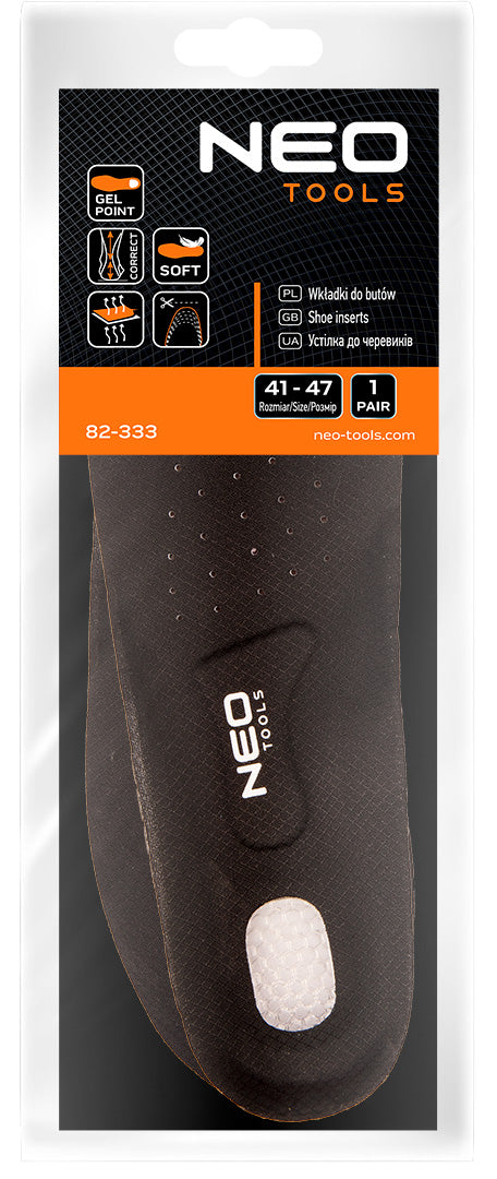 Vložky do športovej obuvi, gélové, strih 41-47 od NEO TOOLS nájdeš na naravis.sk