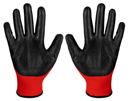 Pracovné rukavice, polyester s latexovým povlakom (hladké), kat. 1, veľkosť 10 od TOPEX nájdeš na naravis.sk