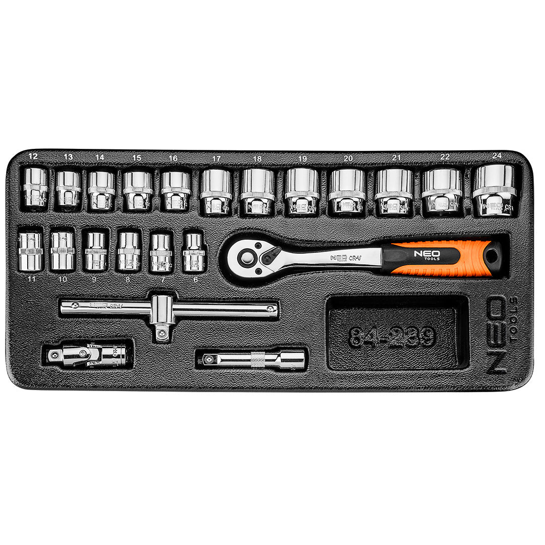 Nástrčné kľúče 3/8", súprava 22 ks od NEO TOOLS nájdeš na naravis.sk