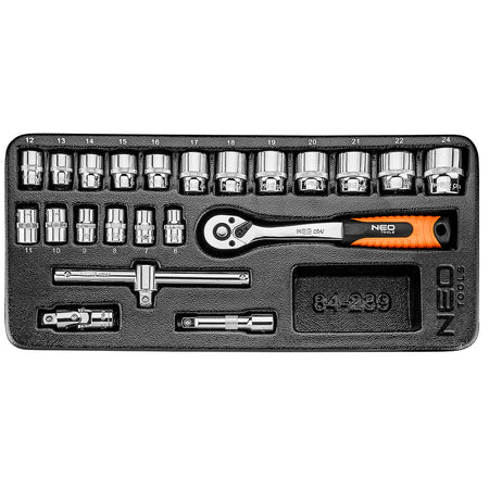 Nástrčné kľúče 3/8", súprava 22 ks od NEO TOOLS nájdeš na naravis.sk