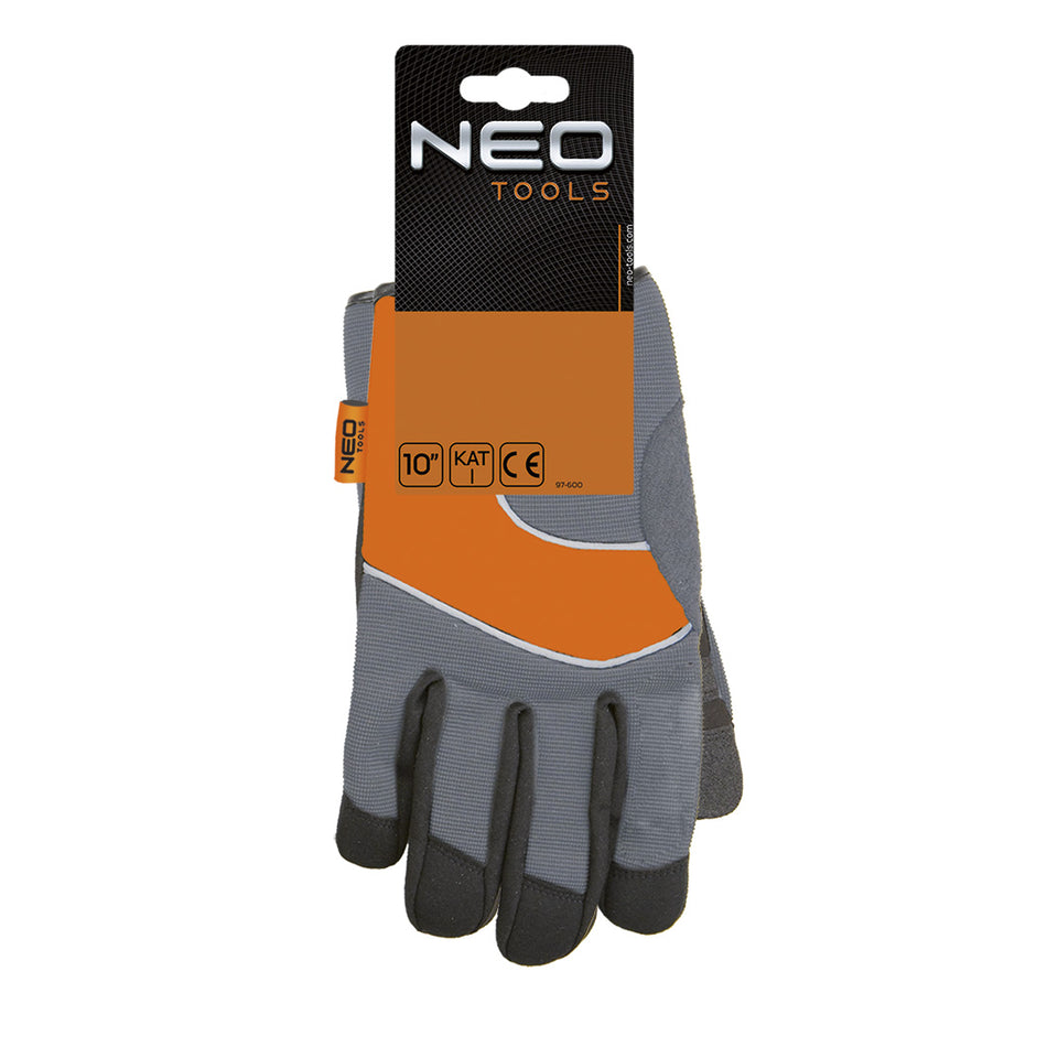 Rukavice dielenské, syntetická koža, vložky PVC, 10" od NEO TOOLS nájdeš na naravis.sk