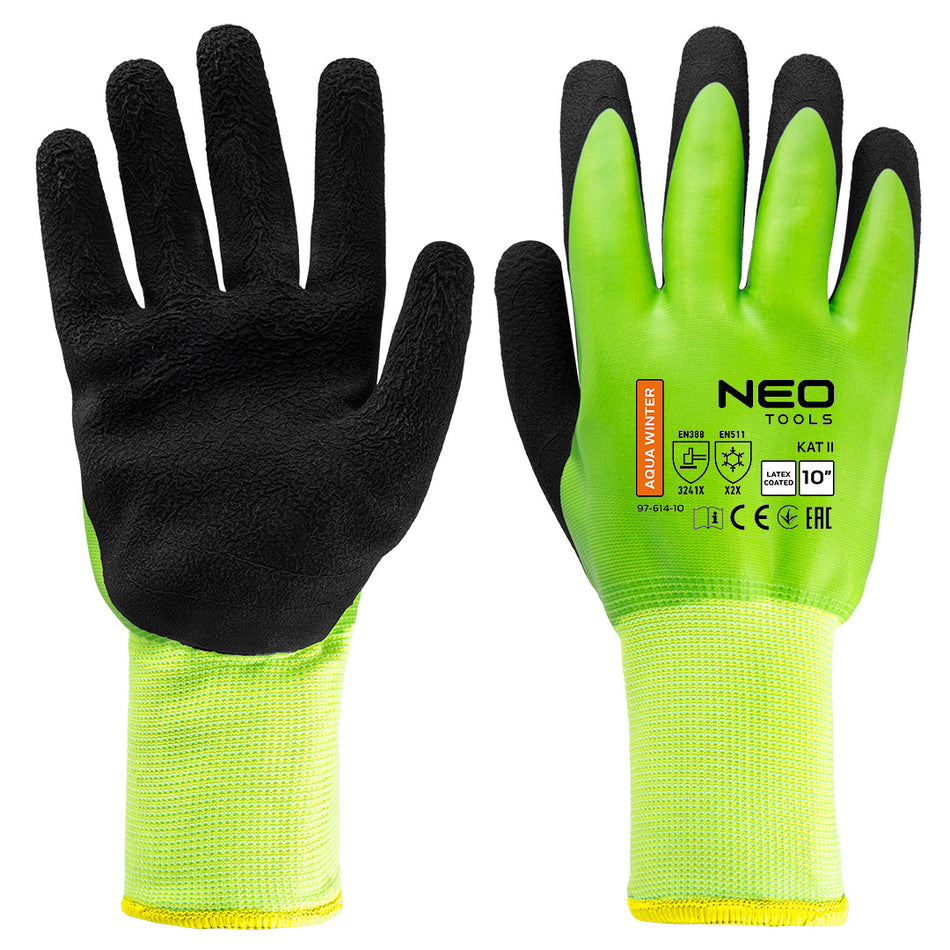 Izolované pracovné rukavice, polyester potiahnutý latexom (2 vrstvy), 3241X, veľkosť 10 od NEO TOOLS nájdeš na naravis.sk