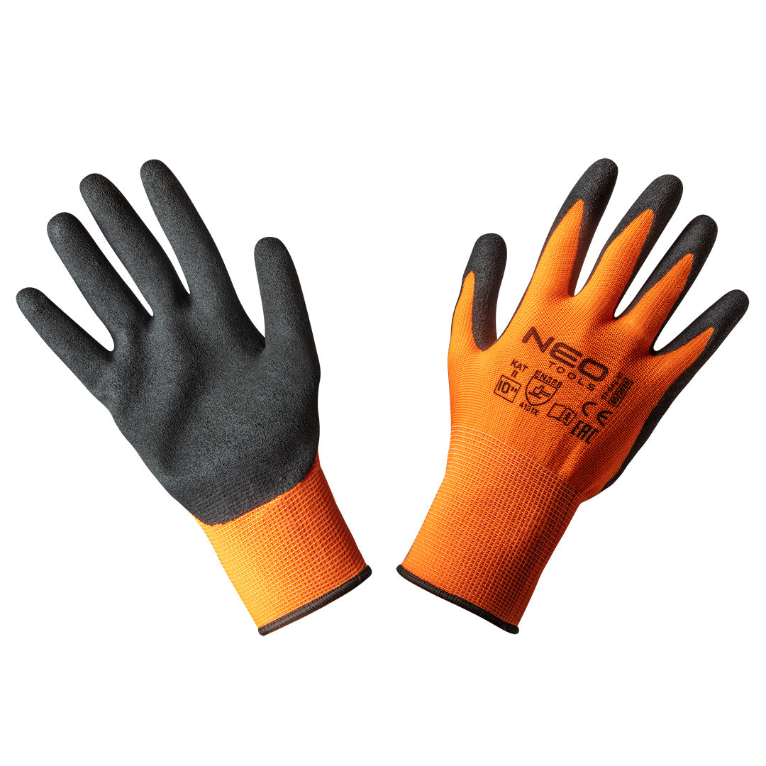 Pracovné rukavice, polyester s nitrilovým povlakom (pieskové),4131X, veľkosť 10 od NEO TOOLS nájdeš na naravis.sk