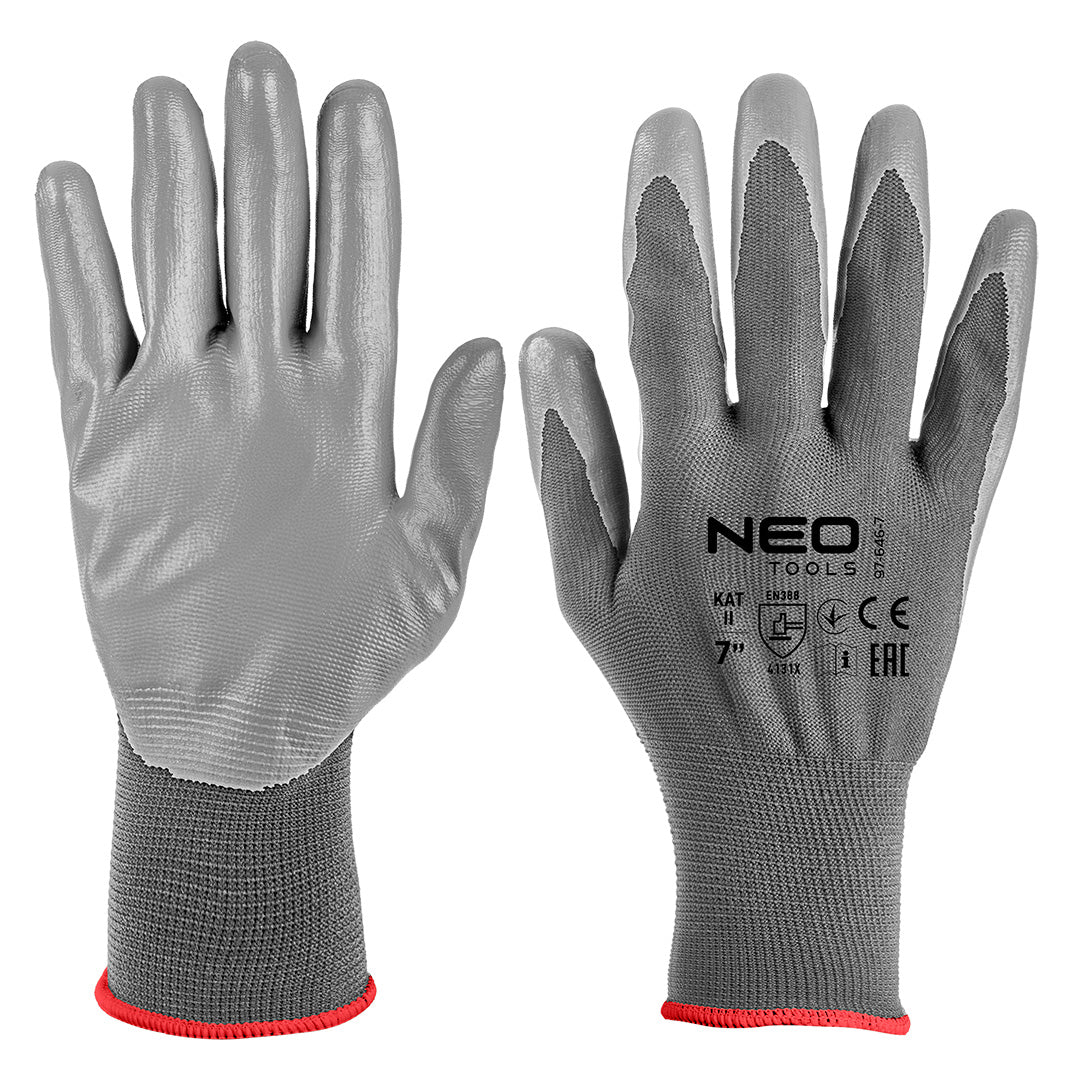 Pracovné rukavice, polyester s PU povlakom, 4131X, veľkosť 7 (karta) od NEO TOOLS nájdeš na naravis.sk