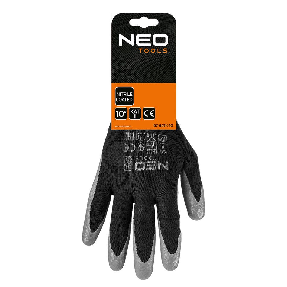 Pracovné rukavice, polyester s nitrilovým povlakom, 4131X, veľkosť 7 (karta) od NEO TOOLS nájdeš na naravis.sk