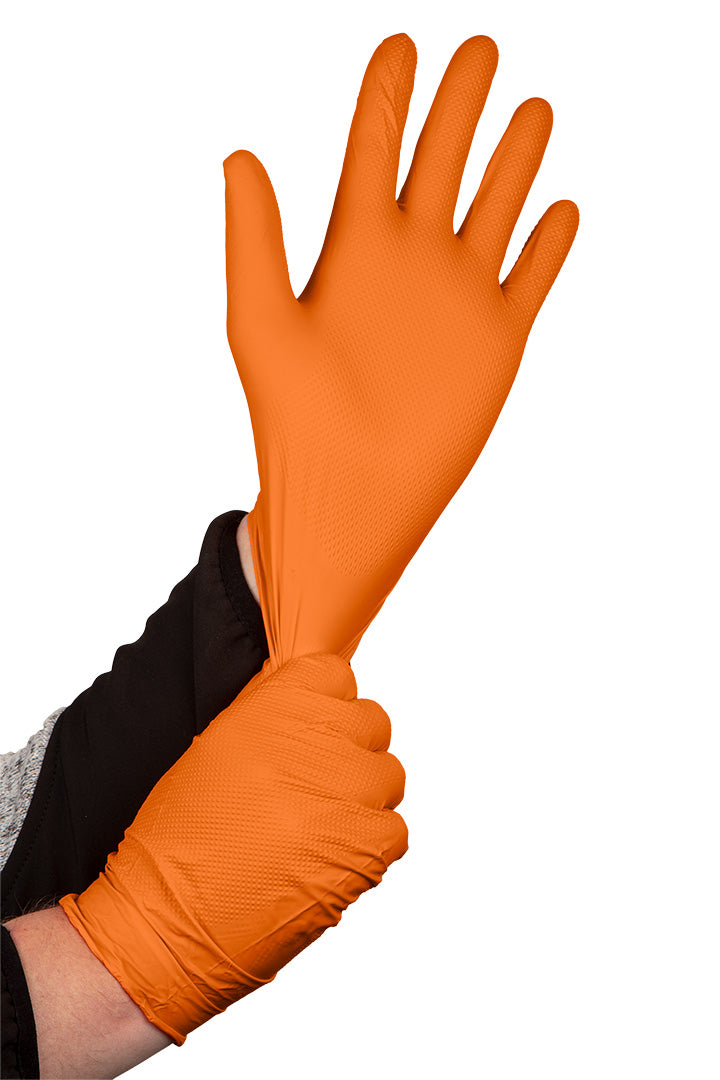 Perforované nitrilové rukavice, oranžové, 50 kusov, veľkosť XL od NEO TOOLS nájdeš na naravis.sk