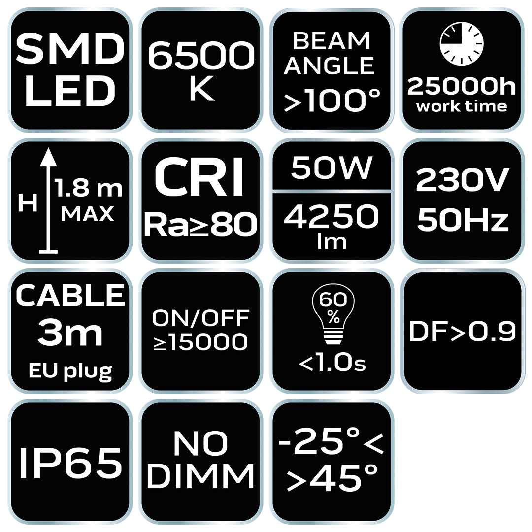 Reflektor jednoduchý 50W SMD LED 4250lm 230V na stojane 1,8m od NEO TOOLS nájdeš na naravis.sk