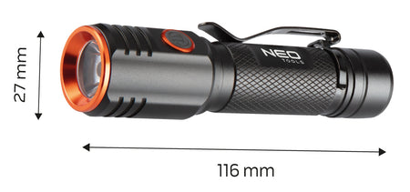 Batériová baterka USB C 2000 lm CHN LED od NEO TOOLS nájdeš na naravis.sk