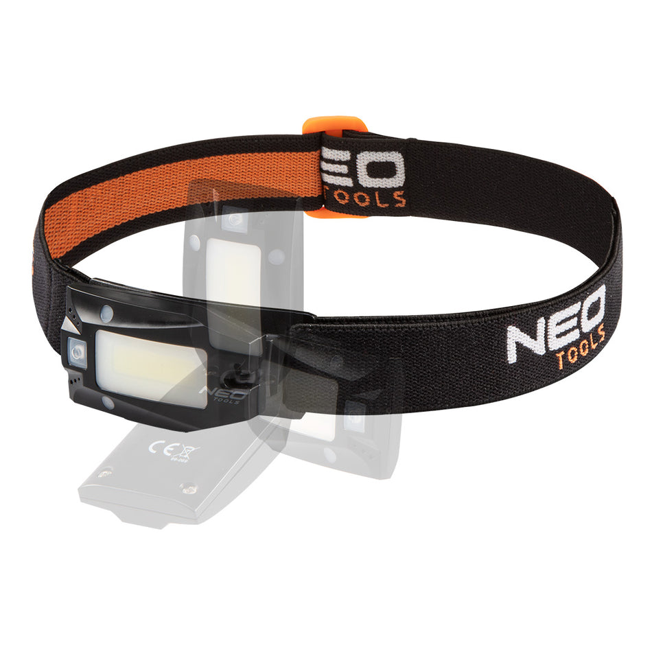 Batéria USB čelovka 180 lm COB LED + senzor pohybu od NEO TOOLS nájdeš na naravis.sk