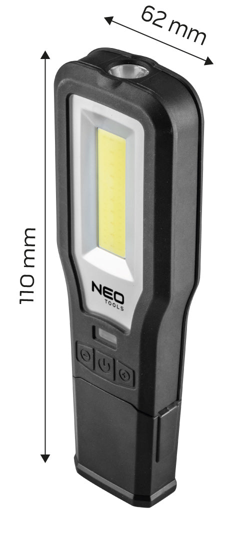 Dielenská lampa 550 lm COB LED + základňa + nabíjačka od NEO TOOLS nájdeš na naravis.sk