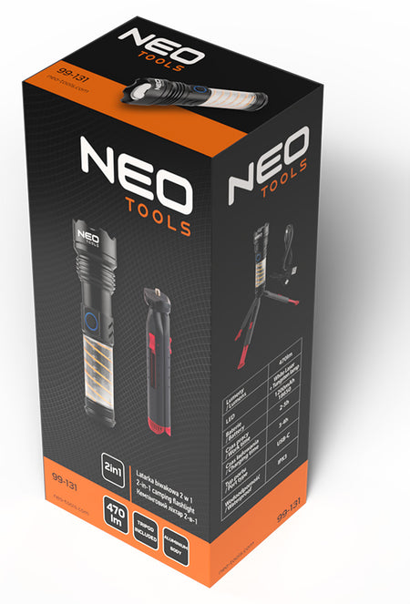 Kempingová baterka 2 v 1 od NEO TOOLS nájdeš na naravis.sk