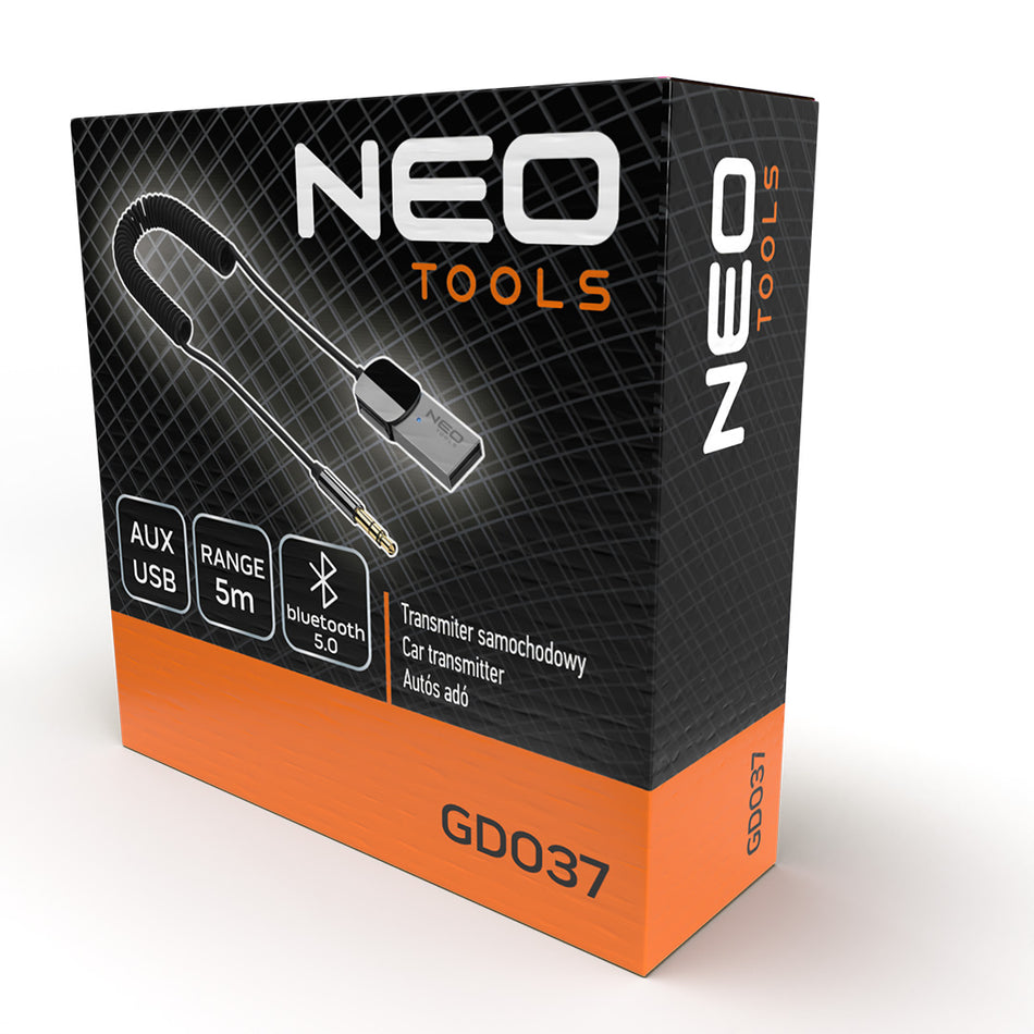 Vysielač do auta AUX-USB od NEO TOOLS nájdeš na naravis.sk